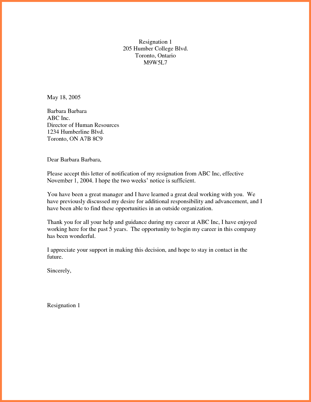 5+ 2 weeks notice letter for job | Notice Letter