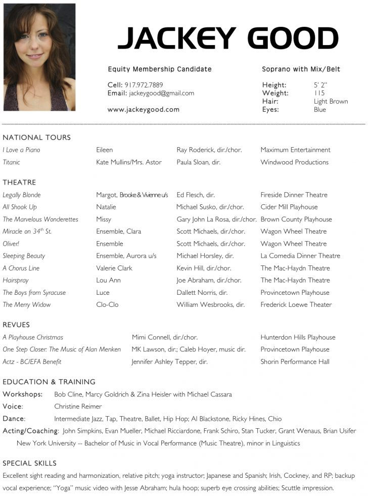 Acting Resume Ppyr.us