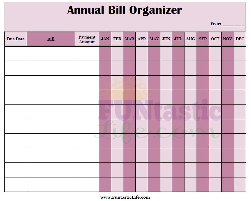 printable bill organizer spreadsheet Jose.mulinohouse.co