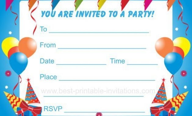 Birthday Invitation Card Birthday Party Invitation Templates 