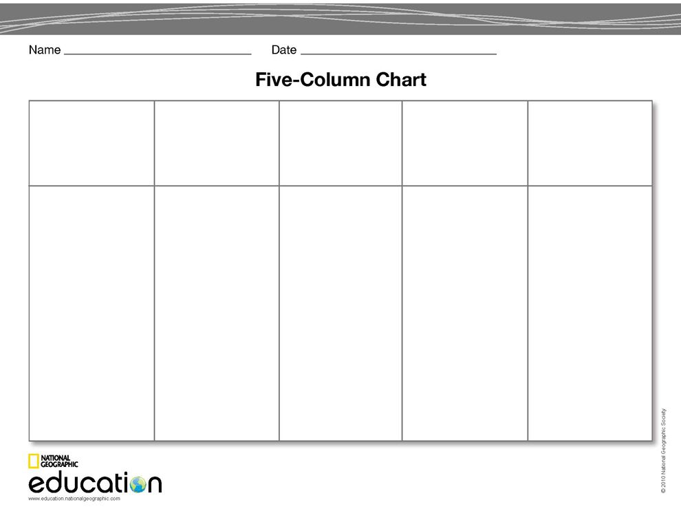 12 Images of Blank 6 Column Chart Template | leseriail.com