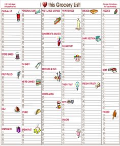 Blank Grocery List | World of Example