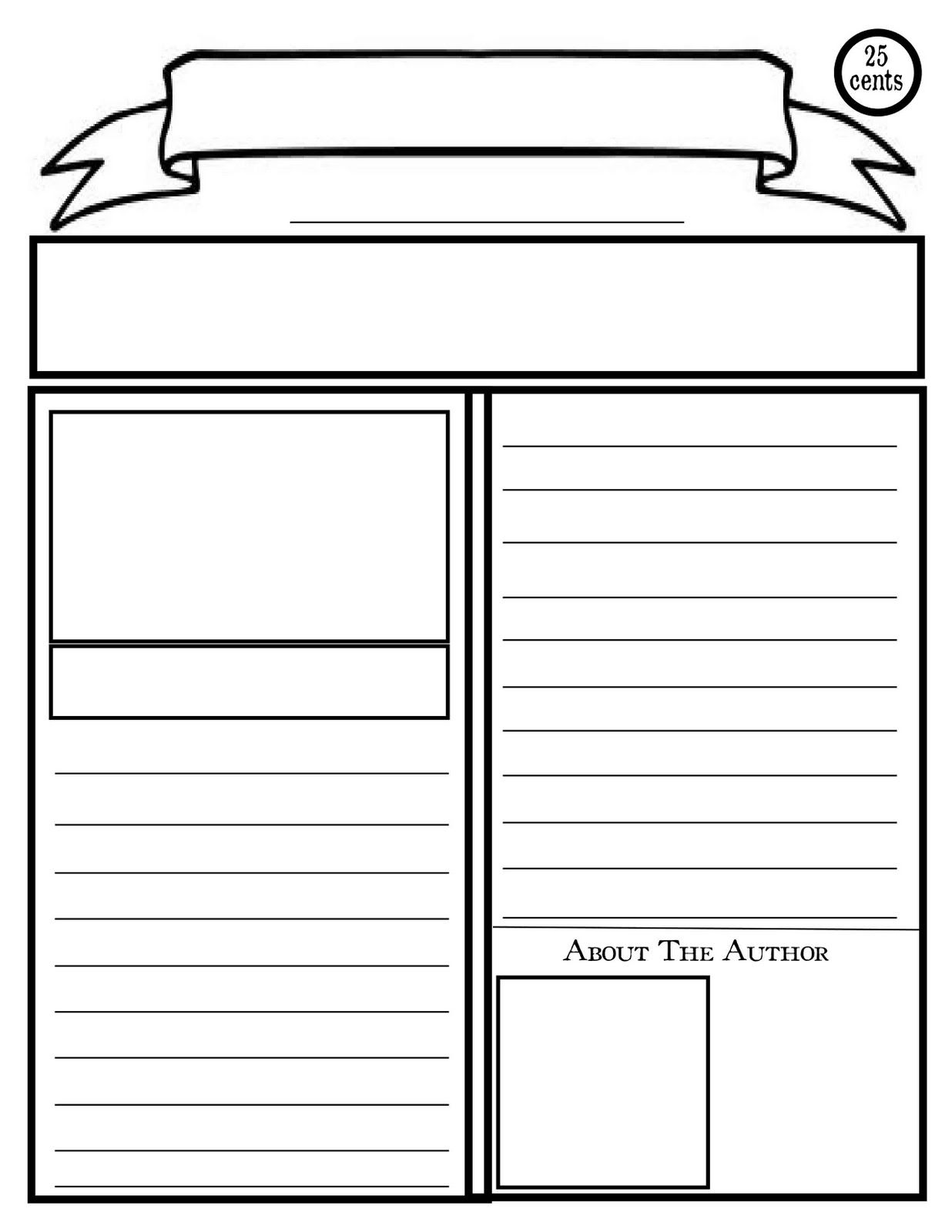 blank newspaper template for kids printable | Newspaper, Homework 