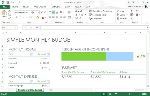 Excel Budget Template For Monthly Planning Intended For Budget 
