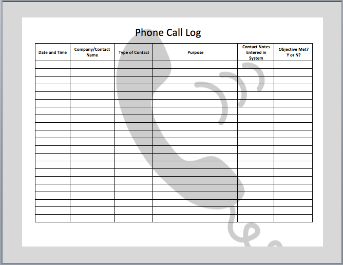 call log template for excel Ozil.almanoof.co