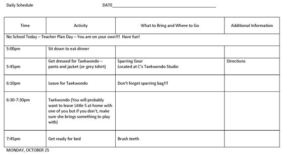 Daily Notes for Caregivers {with Free Printable Forms for Daily 