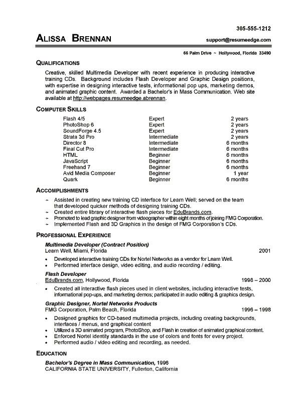 7 Resume Basic Computer Skills Examples | Sample Resumes | Sample 