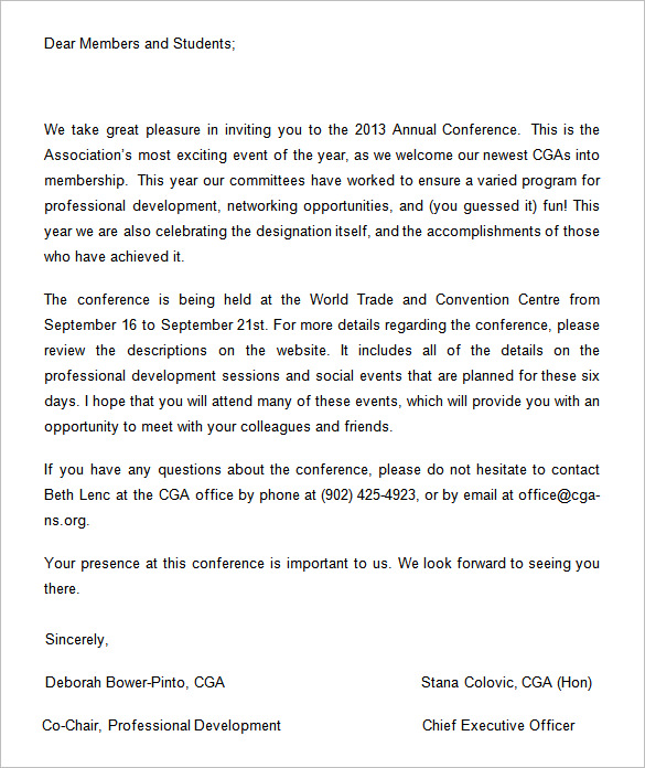 13+ Conference Invitation Templates Free Word Documents Download 