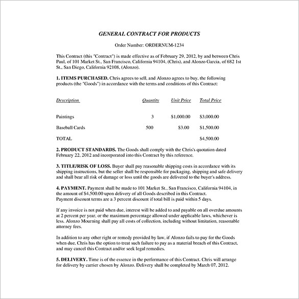 Business Contract Template 17 Free Word Pdf Documents Download 