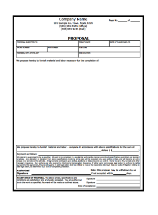 general contractor forms templates Yeni.mescale.co