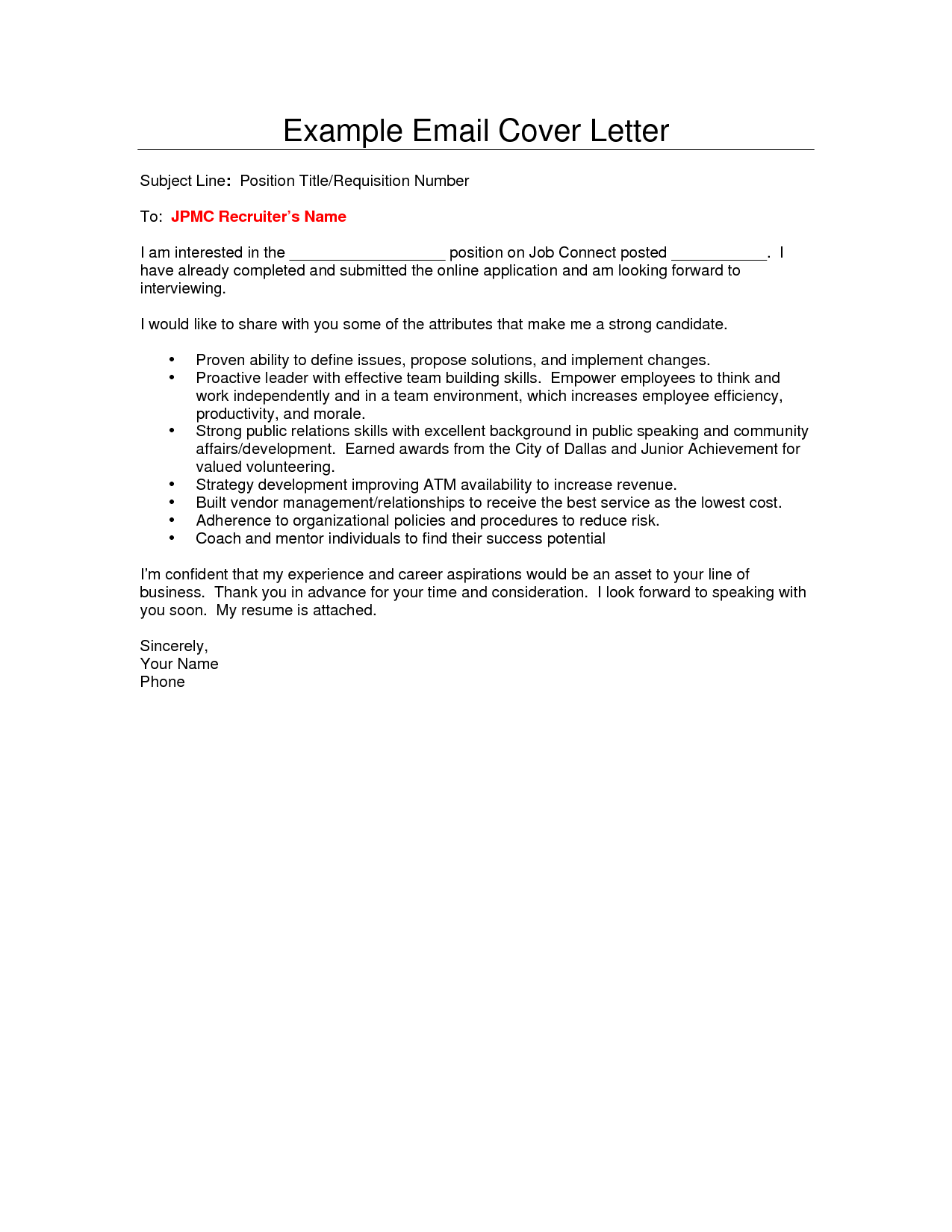 Cover Letter Emails Examples Fresh Email Cover Letter Sample 