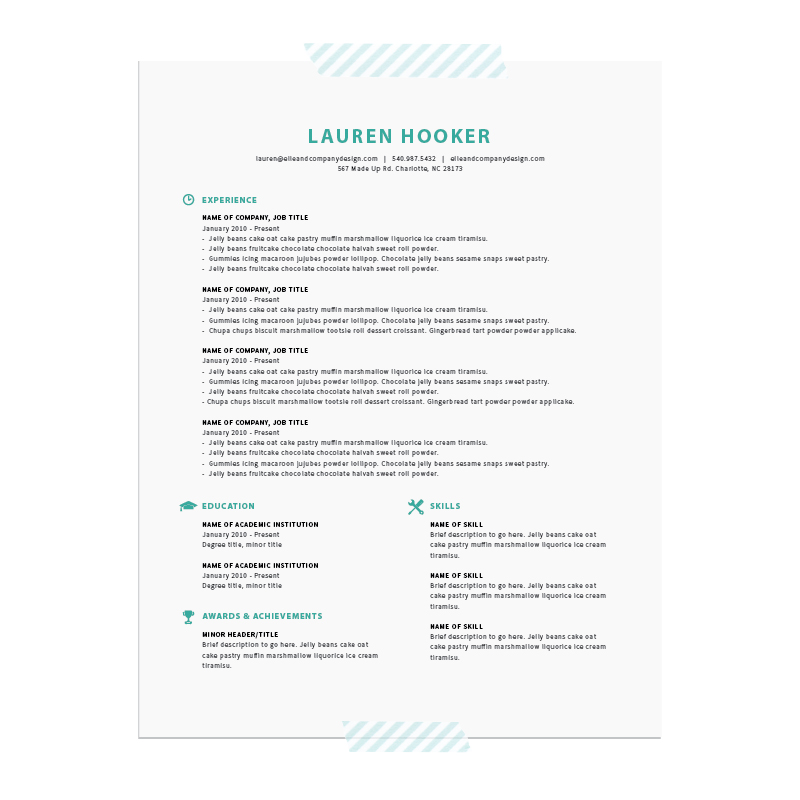Tips for a Well Designed Resume