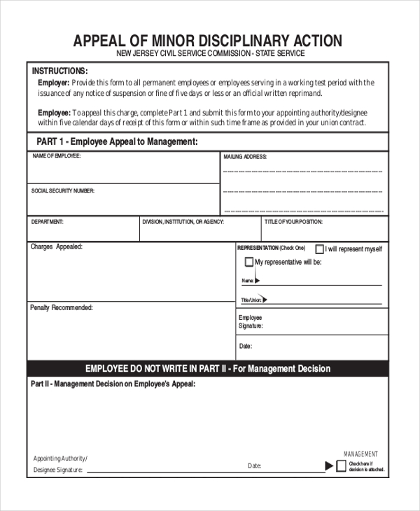 disciplinary action form template disciplinary action form 20 free 