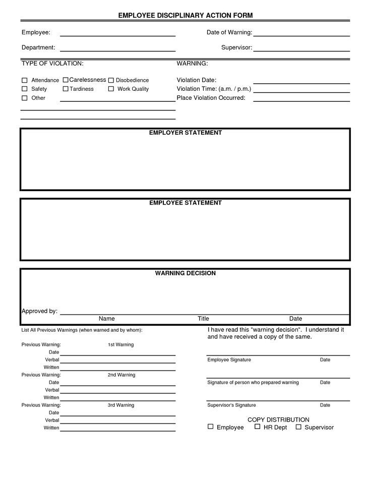 Sample Disciplinary Action Form 9+ Free Documents in PDF