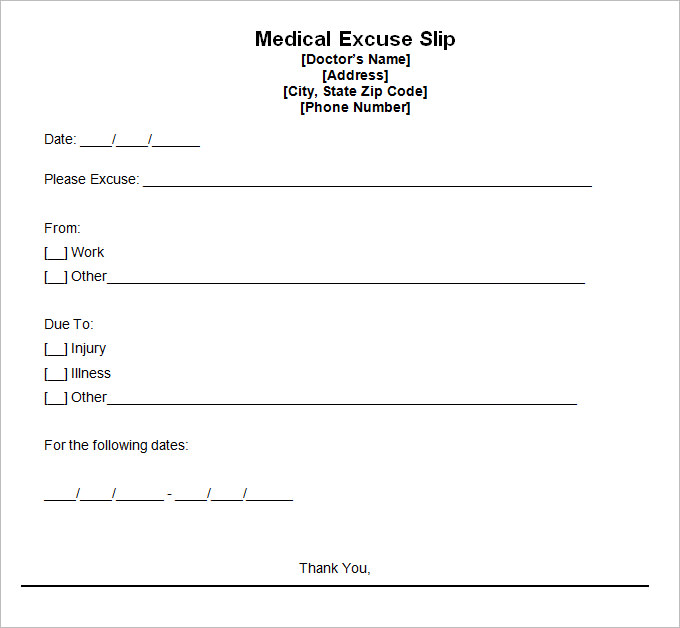 9+ Doctor Excuse Templates PDF, DOC | Free & Premium Templates