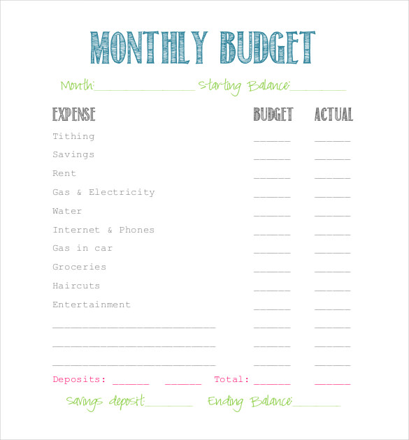 simple budget worksheet 12 simple budget templates free sample 