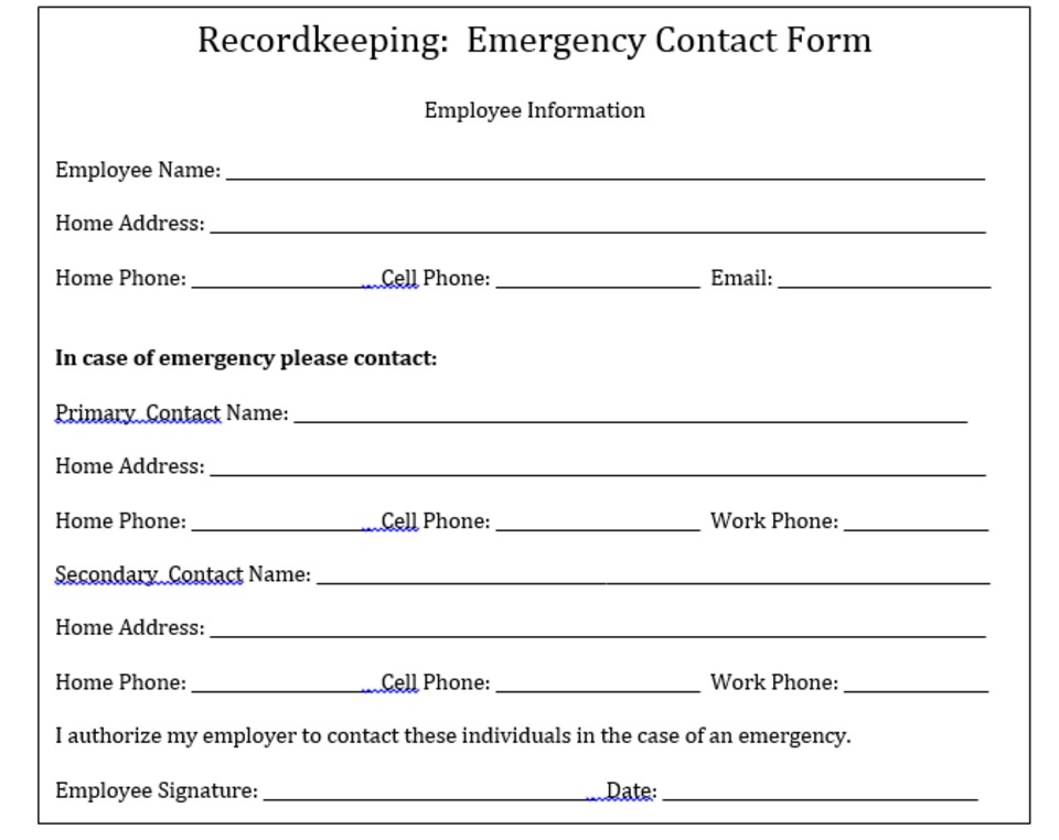 Why Your Company Needs to Keep Emergency Contact Information on File