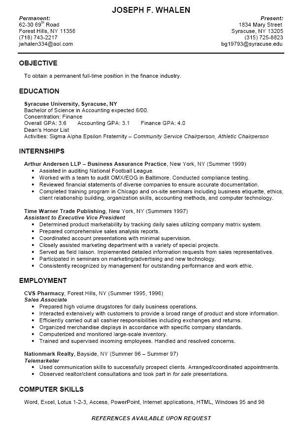 Cv For College Student College Graduate Resume Examples On Example 