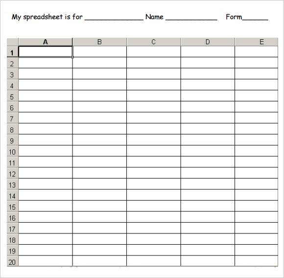Printable Invoice Template Blank Spreadsheet Form blank invoice 