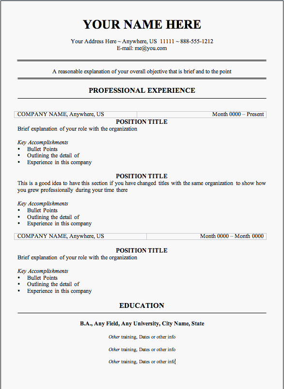 free resume samples templates Onwe.bioinnovate.co