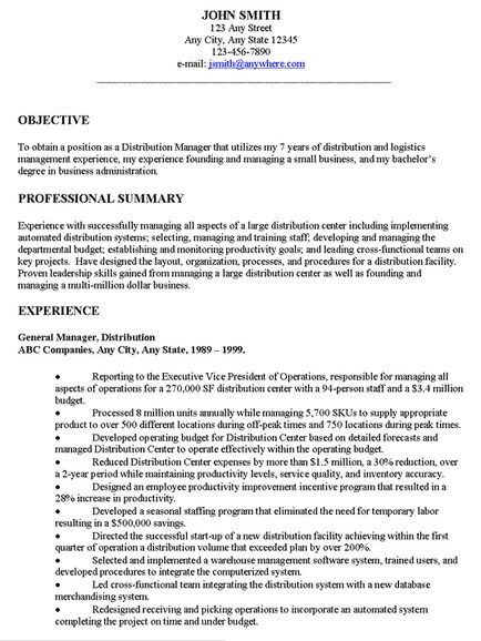 General Resume Objective Examples jmckell.Com