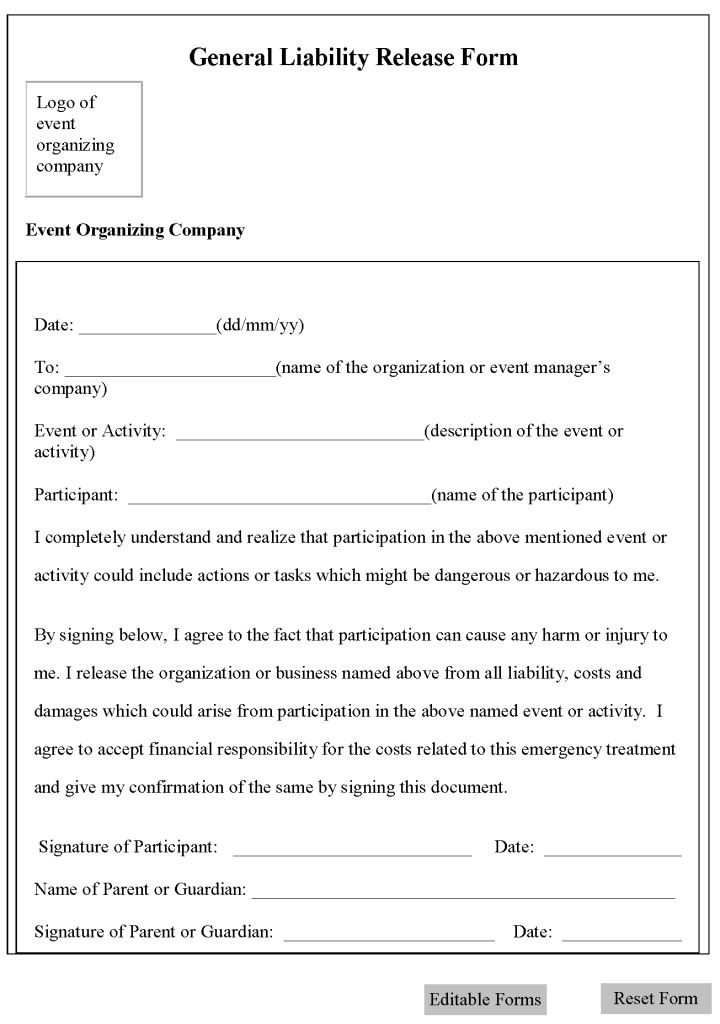 Liability Waiver Template | Free Word Templates liability 