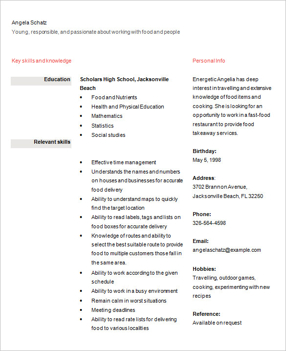 basic resume templates for high school students Onwe.bioinnovate.co