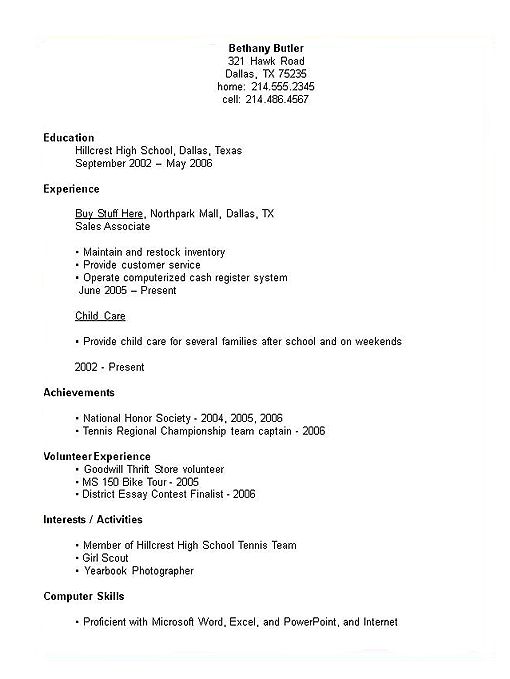 9+ Sample High School Resume Templates, Samples, Examples | Free 