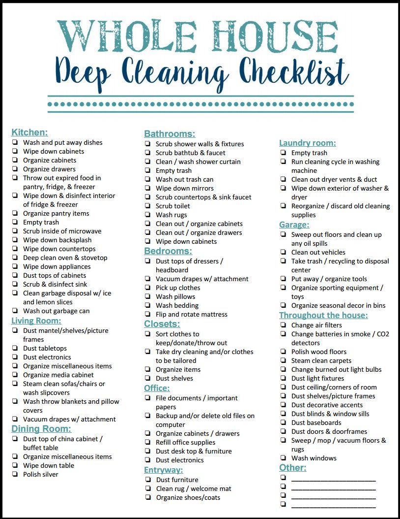 How to Enjoy Deep Cleaning Your House + Free Checklist + Cleaning 