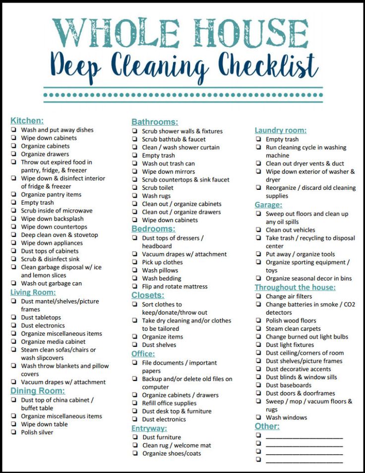 checklist house cleaning Dorit.mercatodos.co