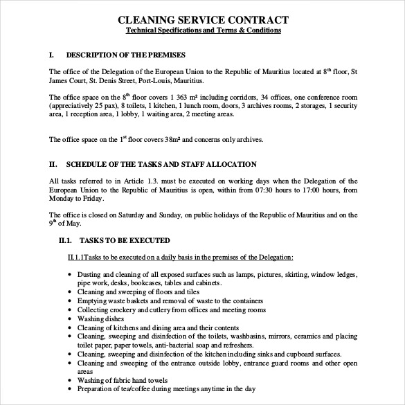 cleaning service agreement template cleaning contract template 27 