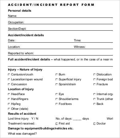 Incident Report Form 10+ Free Word, PDF Documents Download 