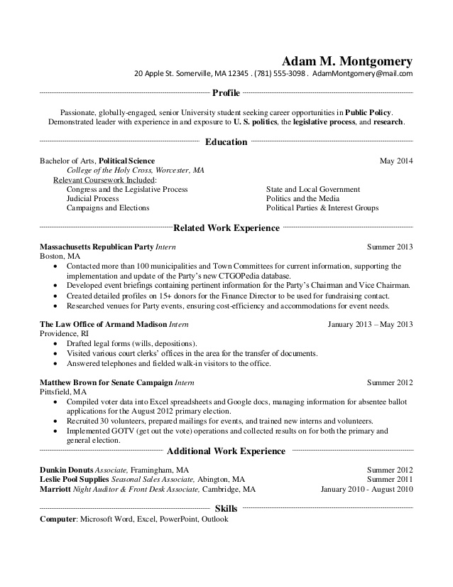 Job Resume Examples For College Students Ppyr.us
