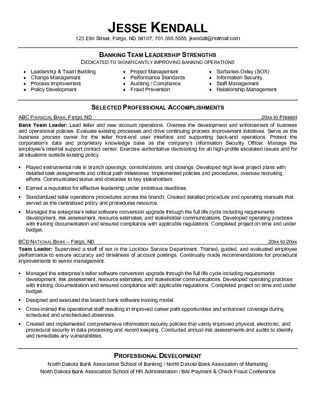 Leadership Resume Examples essayscope.Com
