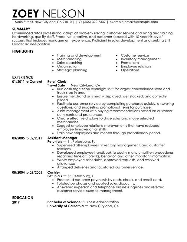 Leadership Resume Examples Ppyr.us