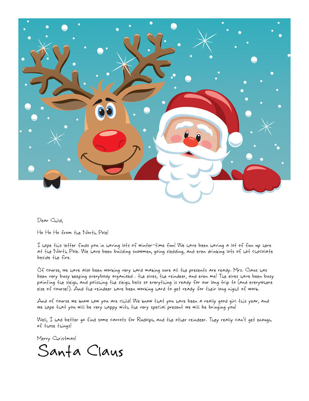 Easy Free Letters from Santa | Customize your text and design and 