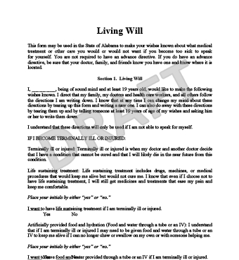 printable living will forms free Redbul 