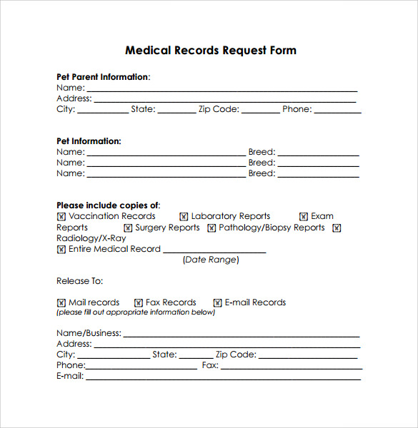 generic medical records request form Here's What No One