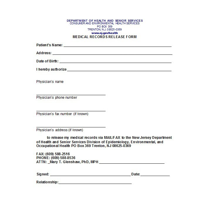 information release form template 30 medical release form 