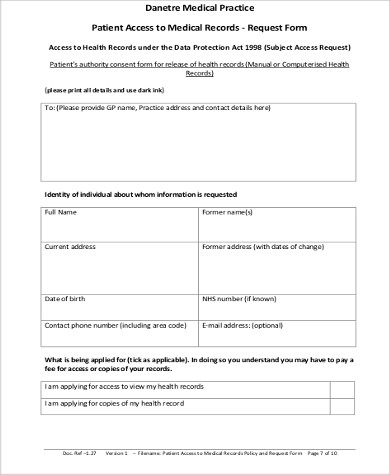 generic medical records request form Here's What No One