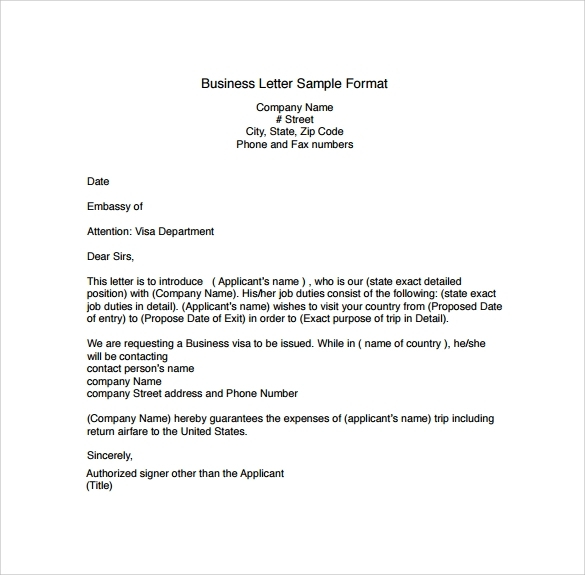 Business Letter Model Letters Free Sample Letters with regard to 