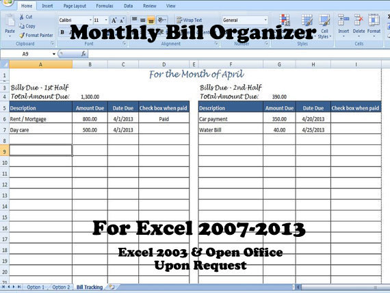 28 Images of Monthly Bill Payment Template Excel | dotcomstand.com