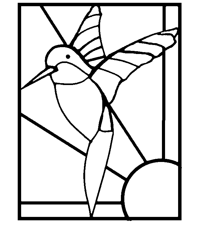 Mosaic Templates Printable | FREE HUMMINGBIRD HUMMINGBIRDS STAINED 
