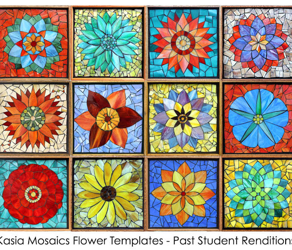 Kasia Mosaics Classes » Template Download: Complete Flower Set 