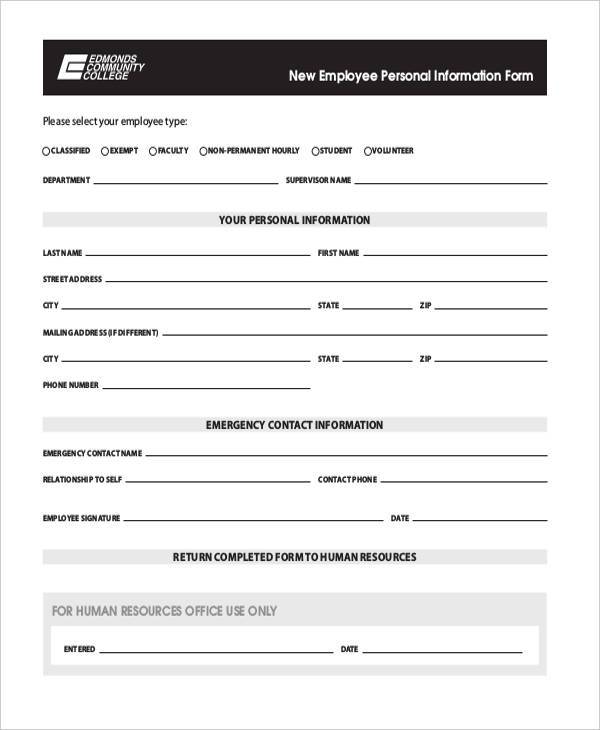 Personal Information Form Fill Online, Printable, Fillable 