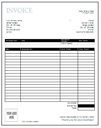 blank printable invoice template Ozil.almanoof.co