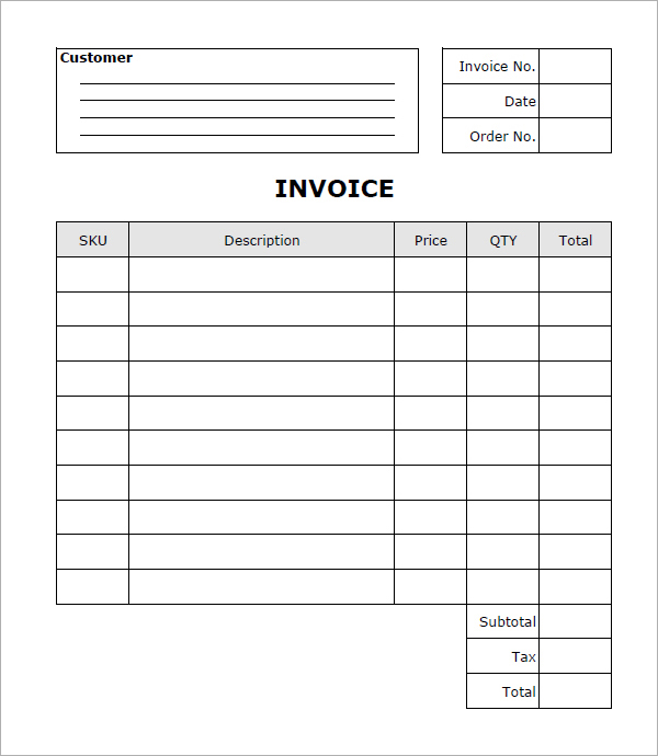 free printable invoice Ozil.almanoof.co
