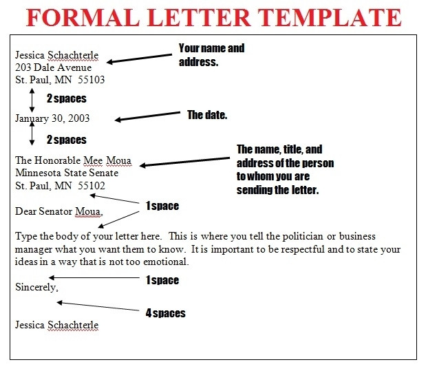 Professional letters format for writing formal letter throughout 