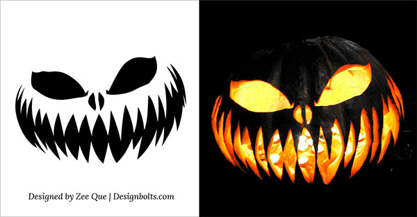 Cool pumpkin templates 10 free scary halloween pumpkin carving 
