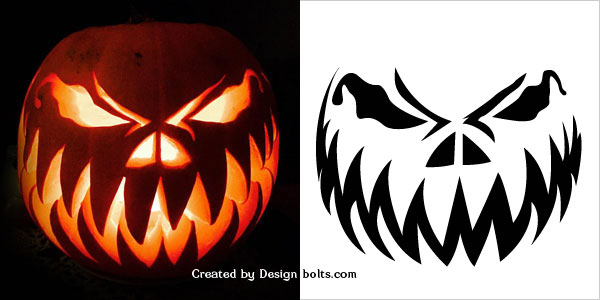 Scary pumpkin templates 10 free halloween scary pumpkin carving 